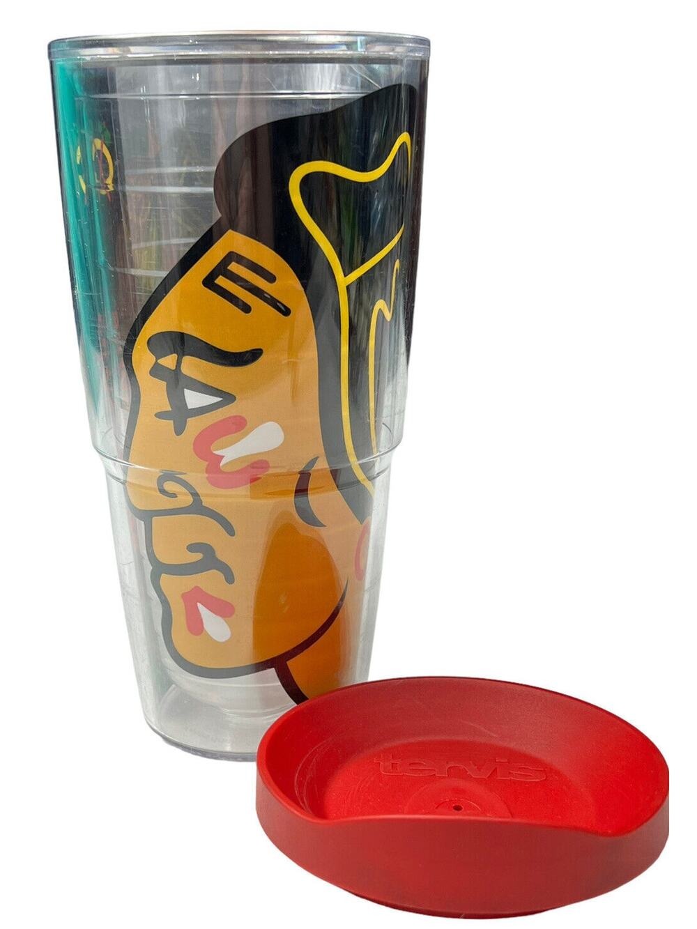Tervis Chicago Blackhawks Tumbler With Lid 24 Oz NHL Hockey Double Wall Mug